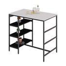 Mesa Bistrô Wooden Branca e Preta