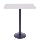 Mesa Bistrô Zeta 111,50 cm (Altura) com Tampo em MDP Quadrado 70 cm Branco