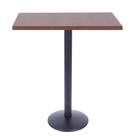 Mesa Bistrô Zeta 111,50 cm (Altura) com Tampo em MDP Quadrado 70 cm Imbuia