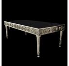 Mesa Brasão Imperio pr Reuniao ou Jantar Prateado Alta Decoração Mesa Brasão Imperio pr Reuniao ou Jantar Prateado Alta Decoração