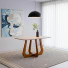 Mesa Bromélia 78cm X 80cm X 130cm Tampo em Mdf