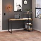 Mesa C-estante Alta 135x64x115cm C-03 Prateleiras Carvalho - Carvalho -