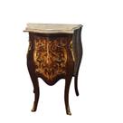 Mesa Cabeceira Bombê Rica Marchetaria Bronze Marmore Luxuoso Mesa Cabeceira Bombê Rica Marchetaria Bronze Marmore Luxuoso