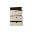 Mesa Cabeceira com 3 Gavetas Escrivaninha Com Rodinhas Para Decoração de Sala, Quarto