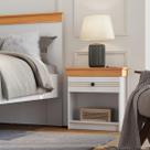 Mesa Cabeceira Compacta 1 Gaveta Mdf Para Quarto