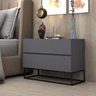 Mesa Cabeceira Eros 60cm Estilo Industrial Com Base de Ferro Preto Mesa Cabeceira Eros 60cm Estilo Industrial Com Base de Ferro Preto
