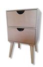 Mesa Cabeceira Gavetas Meia Lua Criado Retro Organizador Mdf