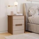 Mesa Cabeceira Mesinha Canto Mudo Quarto Box Cama Criado 2 Gavetas MDP Moval