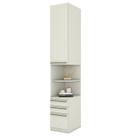 Mesa Cabeceira Modulado 1 Porta 241x40 cm Seletto Areia Henn