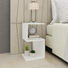 Mesa Cabeceira Nicho Mesinha Moderna Quarto Cama Prateleira Formato em S ou Z Apoio Decoração Mdf