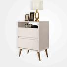 mesa cabeceira off white quarto casal estilo retro