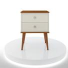 Mesa Cabeceira Quarto 2 gavetas Decoração Moderna Lateral Cama Organizada Berlim