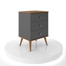 Mesa Cabeceira Quarto 3 gavetas Decoração Moderna Lateral Cama Organizada MIX