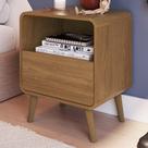 Mesa Cabeceira Quarto 47cm 1 Gaveta Nuvia Castanho C06 - Mpozenato Mesa Cabeceira Quarto 47cm 1 Gaveta Nuvia Castanho C06 - Mpozenato