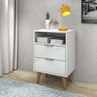 Mesa Cabeceira Quarto Atenas Com 2 Gavetas