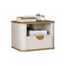 Mesa Cabeceira Suspensa Buriti Off White com Nature - Moveis JB Mesa Cabeceira Suspensa Buriti Off White com Nature - Moveis JB