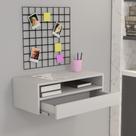 Mesa Cabeceira Suspensa MDF Gaveta Inferior E Nicho Versátil