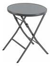 Mesa Camping Dobravel De Aco Cinza 72x60x60cm Redonda