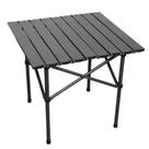 Mesa Camping Portátil Dobrável em Metal Leve, Resistente e Compacta Sortida Bege/Preto