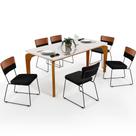 Mesa Capri 160 Off White Com 6 Cadeiras Allana B05 Faixa Material Sintético Camel Linho Chumbo - Lyam Decor Mesa Capri 160 Off White Com 6 Cadeiras Allana B05 Faixa Material Sintético Camel Linho Chumbo - Lyam Decor