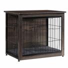 Mesa-casinha para cachorro Dwanton em madeira 69 cm cinza-escuro