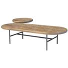 Mesa Centro Deck Tampo Driftwood Base Grafite 125cm - 64423
