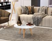 Mesa Centro Dubai sala estar quarto pés madeira maciça