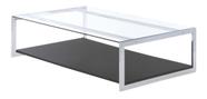 Mesa Centro Gaia Cromada Tampo Vidro Liso - 17459
