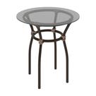 Mesa Centro Jardim 50cm Vidro Junco Cr8004 Café Mesa Centro Jardim 50cm Vidro Junco Cr8004 Café