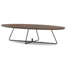 Mesa Centro Oval Ovale Tampo Amêndoa com Base Grafite 120cm - 77366