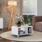 Mesa Centro para Sala de Estar com Nichos Branco