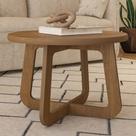 Mesa Centro Redonda 65cm Para Sala MDF Rexxar Cinamomo A09 - Mpozenato