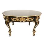 Mesa Classica entalhes Concha Folha Ouro Alta Decoração