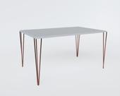 Mesa Clips Ferro Cobre 135cm Retangular