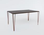 Mesa Clips Ferro Cobre 135cm Retangular