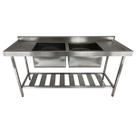 Mesa Com 02 Cubas De 50x40x30 Nortinox