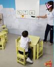 Mesa com 1 cadeira infantil mdf indicada ate 5 anos