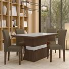 Mesa Com 4 Cadeiras 1,36 Versalhes Imb/off Whit/cap - Móveis Arapongas