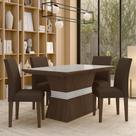 Mesa Com 4 Cadeiras 1,36 Versalhes Imb/off Whit/mar - Móveis Arapongas
