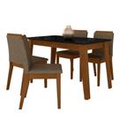 Mesa Com 4 Cadeiras Argélia Freijó/preto/capuccino - M.a