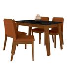 Mesa Com 4 Cadeiras Argélia Freijó/preto/terracota - M.a