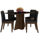 Mesa Com 4 Cadeiras Senegal 1,36 Imbuia/preto/preto - Móveis Arapongas