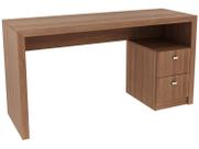 Mesa com Gaveteiro para Escritório 135x74cm ME4130 Amêndoa Mesa com Gaveteiro para Escritório 135x74cm ME4130 Amêndoa