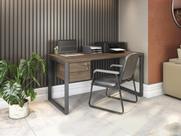 Mesa Com Gaveteiro Para Escritório 1,5m 2 Gavetas Kappesberg Cor Carvalho