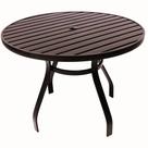 Mesa com Tampo Ripado 90cm em Aluminio Área Externa e Interna
