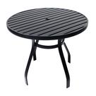 Mesa com Tampo Ripado 90cm em Aluminio Área Externa e Interna Mesa com Tampo Ripado 90cm em Aluminio Área Externa e Interna
