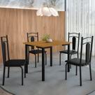 Mesa Compact 109x68cm Tampo em Mdf com 4 Cadeiras Estofadas Madri Mesa Compact 109x68cm Tampo em Mdf com 4 Cadeiras Estofadas Madri