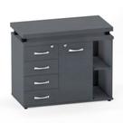 Mesa Complemento Com Armário Aparador 04 Gavetas PE 40 Pandin Grafito Mesa Complemento Com Armário Aparador 04 Gavetas PE 40 Pandin Grafito