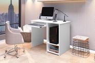 Mesa Computador C/ Suporte Teclado E Prateleira Inglaterra Cor Branco