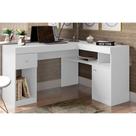 Mesa Computador Casal Nilo c/ 1 Porta e 1 Gaveta Branco - Caemmun